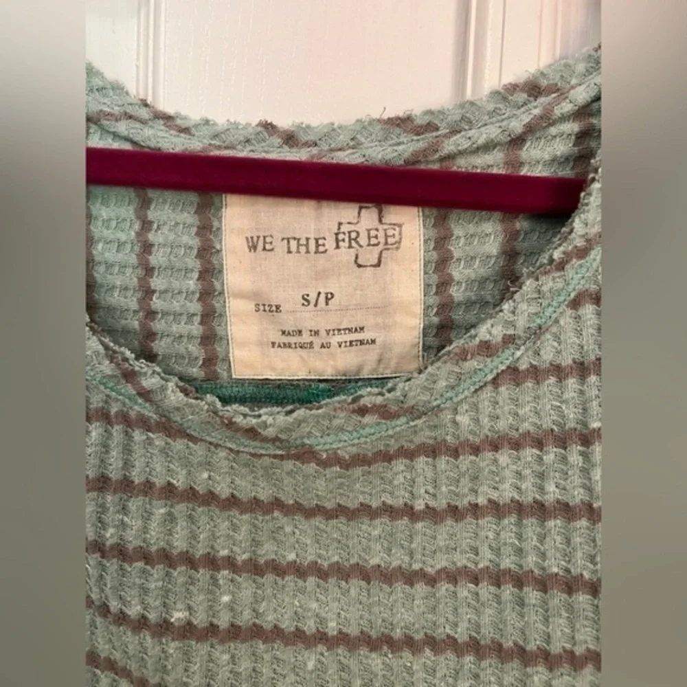 FREE PEOPLE S Auntie Em Peplum Thermal in Seafoam